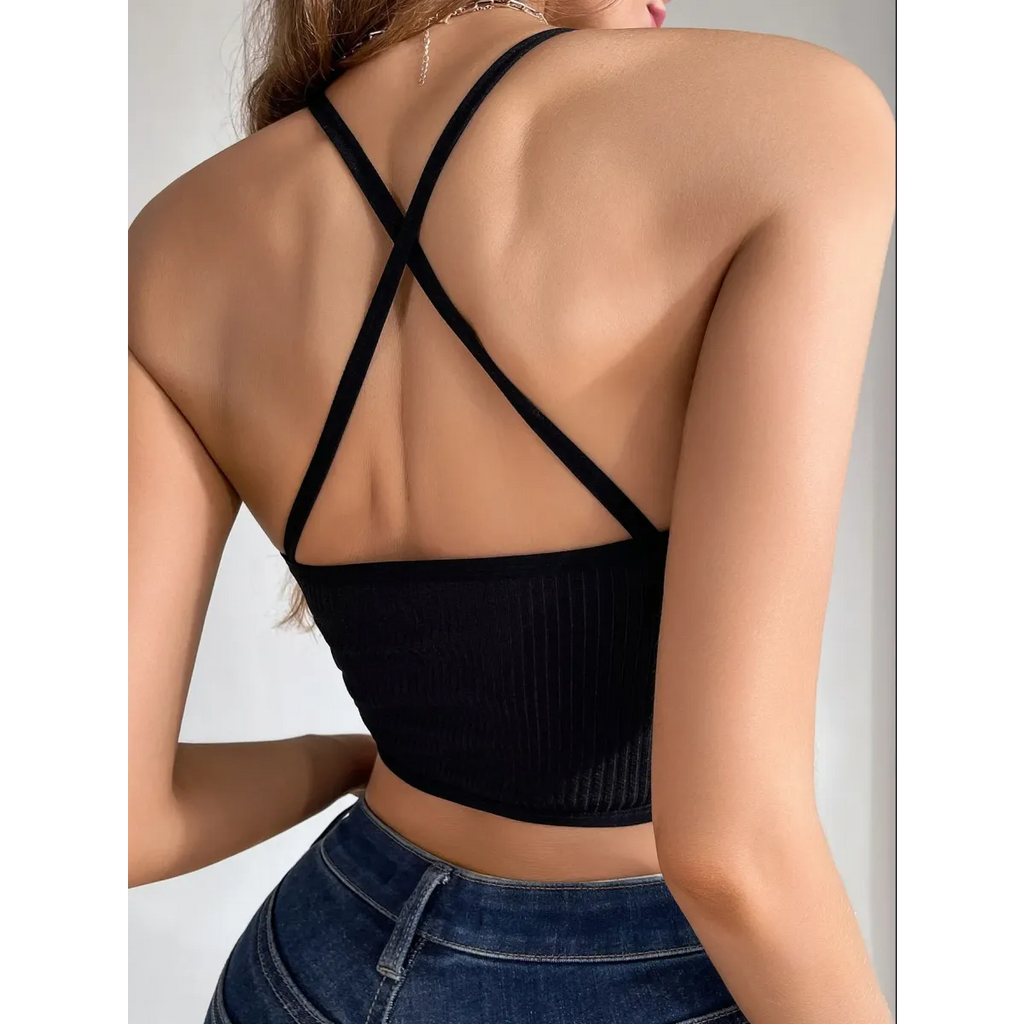 Y2K Mesh Halter Corset Crop Top - Women’s Clothing & Accessories - Tank Top / Cami - 5
