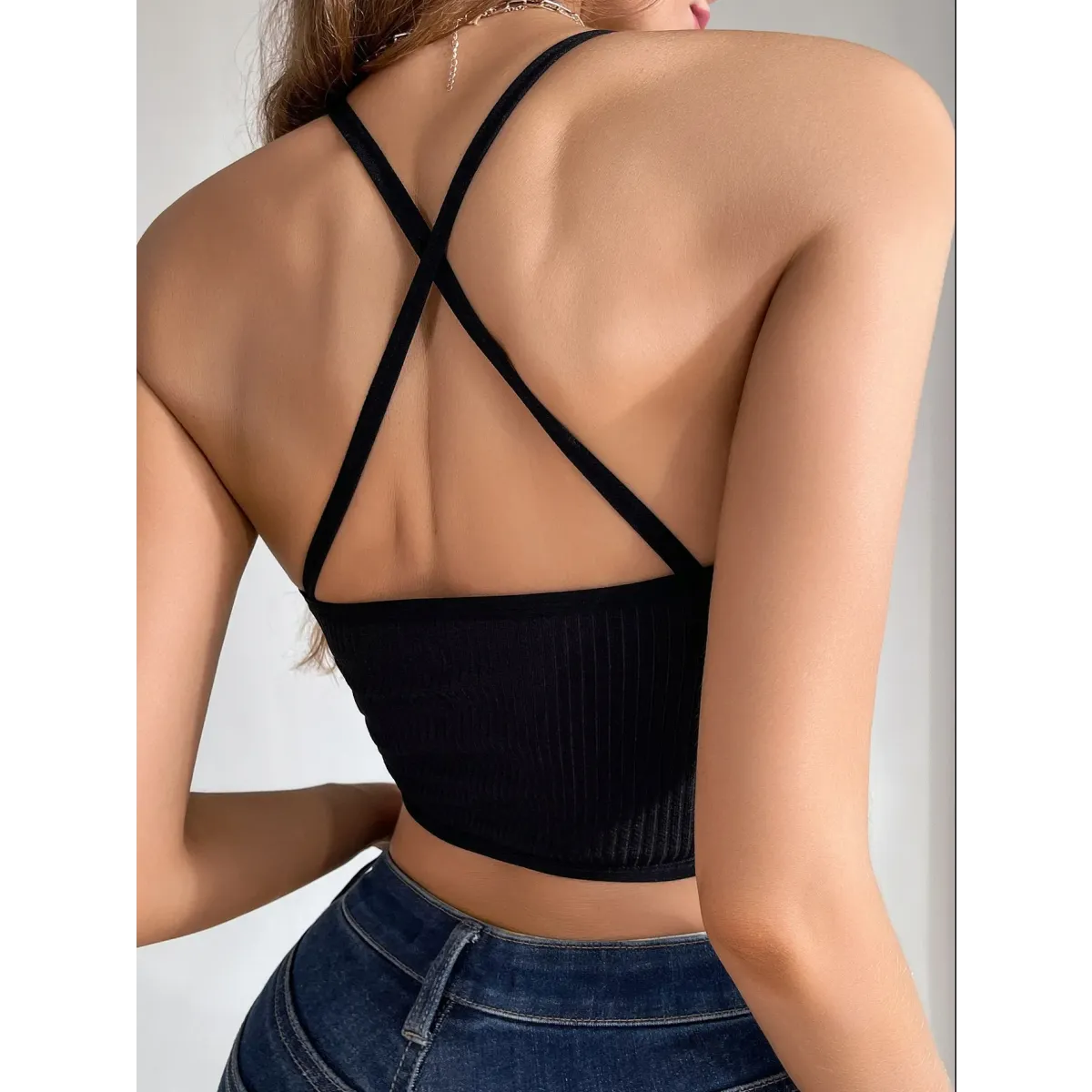 Y2K Mesh Halter Corset Crop Top - Women’s Clothing & Accessories - Tank Top / Cami - 5