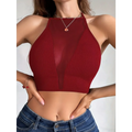 Y2K Mesh Halter Corset Crop Top - Women’s Clothing & Accessories - Tank Top / Cami - 8