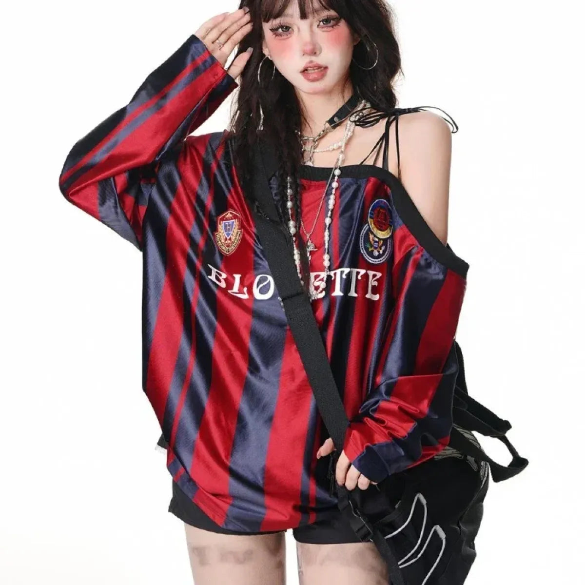 Y2K Off Shoulder Sweatshirt - T-Shirts - Sweatshirts - 2