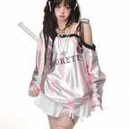 Y2K Off Shoulder Sweatshirt - T-Shirts - Sweatshirts - 5