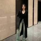 Y2K Longline V-Neck Knit Cardigan - Women’s Clothing & Accessories - Cardigan - 6