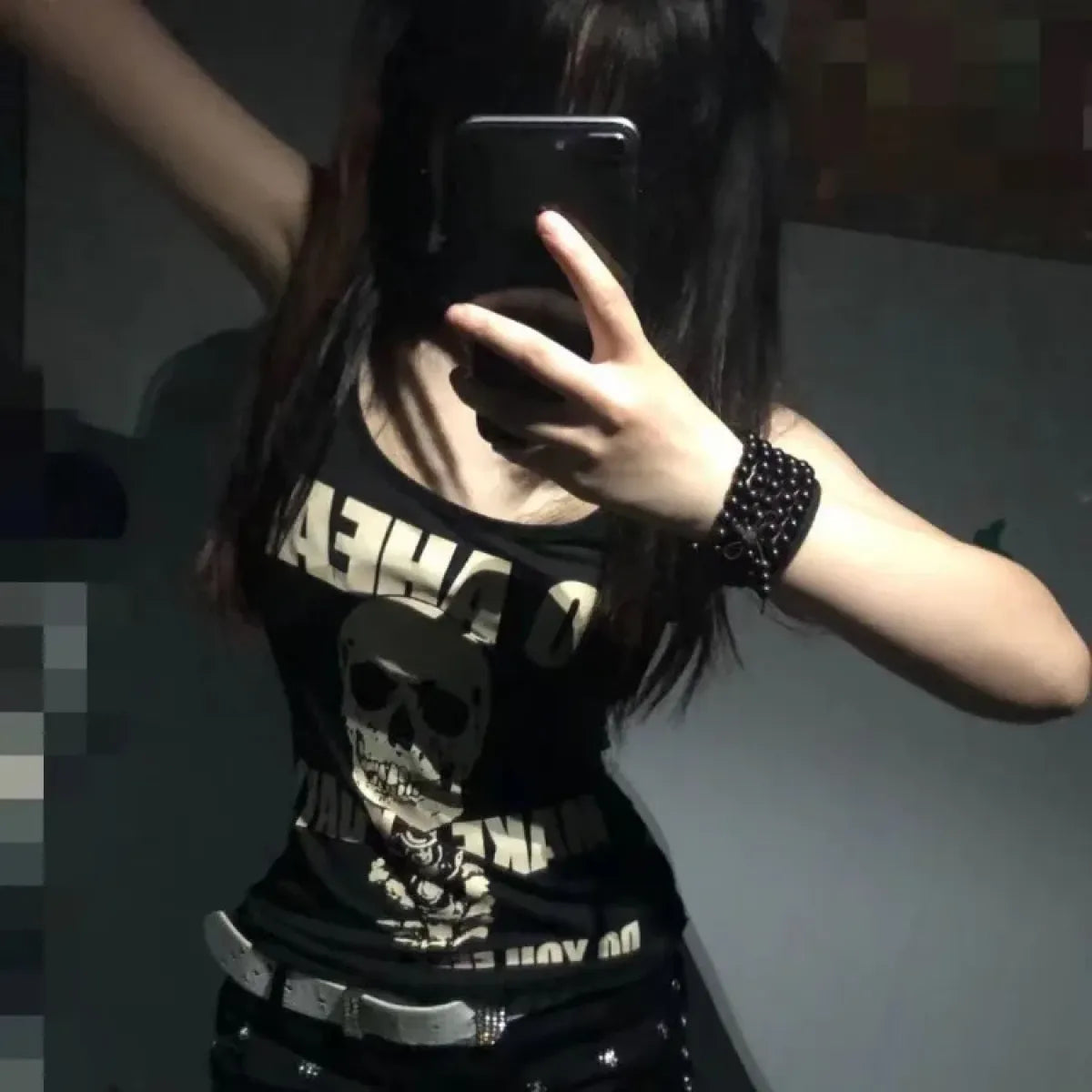 Y2K Skull Rose Grunge Tank Top - Women’s Clothing & Accessories - Tank Top / Cami - 3