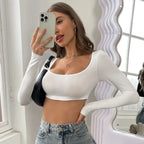 Y2K Long Sleeve Knit Crop Top - Women’s Clothing & Accessories - Crop Top - 10