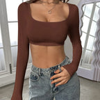 Y2K Long Sleeve Knit Crop Top - Women’s Clothing & Accessories - Crop Top - 11