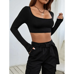 Y2K Long Sleeve Knit Crop Top - Women’s Clothing & Accessories - Crop Top - 4