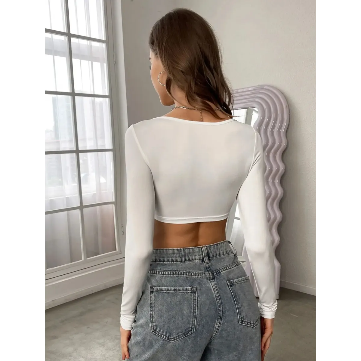 Y2K Long Sleeve Knit Crop Top - Women’s Clothing & Accessories - Crop Top - 7