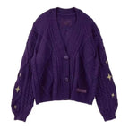 Y2K Star Embroidered Cardigan - Women’s Clothing & Accessories - Cardigans - 1