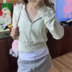 Sweet Floral Y2K Grunge Hoodie – Slim Fit Zipper Cardigan Jacket - Women’s Clothing & Accessories - Hooded - 7