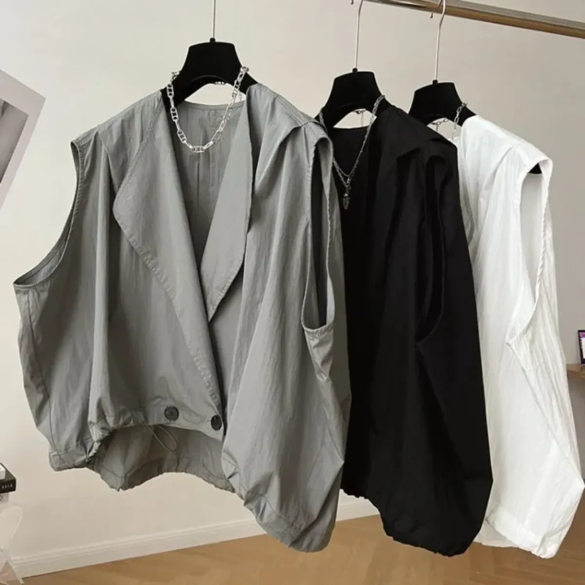 Oversized Y2K Lapel Vest Cardigan - Women’s Clothing & Accessories - Jacket - 1