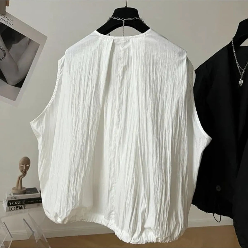 Oversized Y2K Lapel Vest Cardigan - Women’s Clothing & Accessories - Jacket - 3