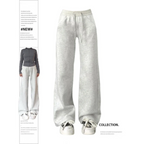 Oversized Wide-Leg Sweatpants – Y2K Vintage Joggers - Bottoms - Women’s Pants - 1