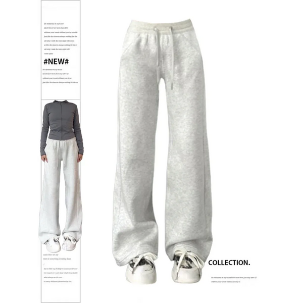 Oversized Wide-Leg Sweatpants – Y2K Vintage Joggers - Bottoms - Women’s Pants - 1