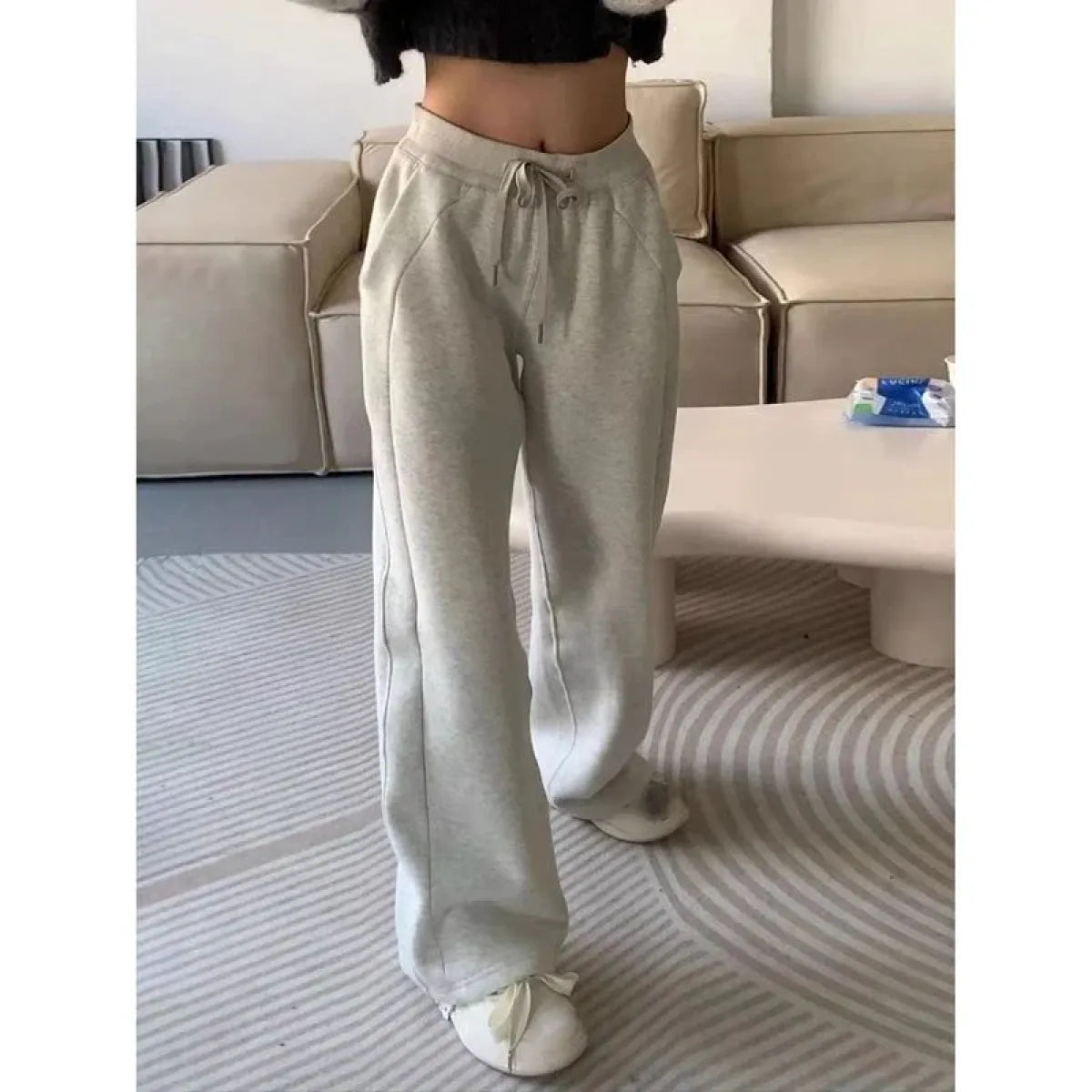 Oversized Wide-Leg Sweatpants – Y2K Vintage Joggers - Bottoms - Women’s Pants - 2