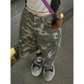Camouflage Wide-Leg Denim Shorts – Y2K Vintage Streetwear - Women’s Clothing & Accessories - Women’s Jeans - 1
