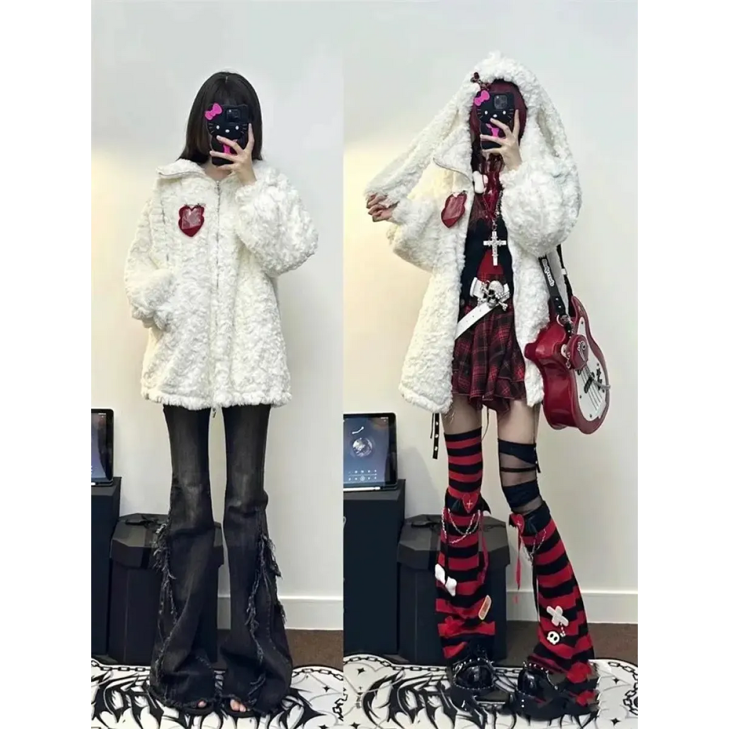 Vintage Washed Low-Waist Bell Bottom Jeans - Bottoms - Jeans - 4