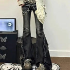 Vintage Washed Low-Waist Bell Bottom Jeans - Bottoms - Jeans - 5