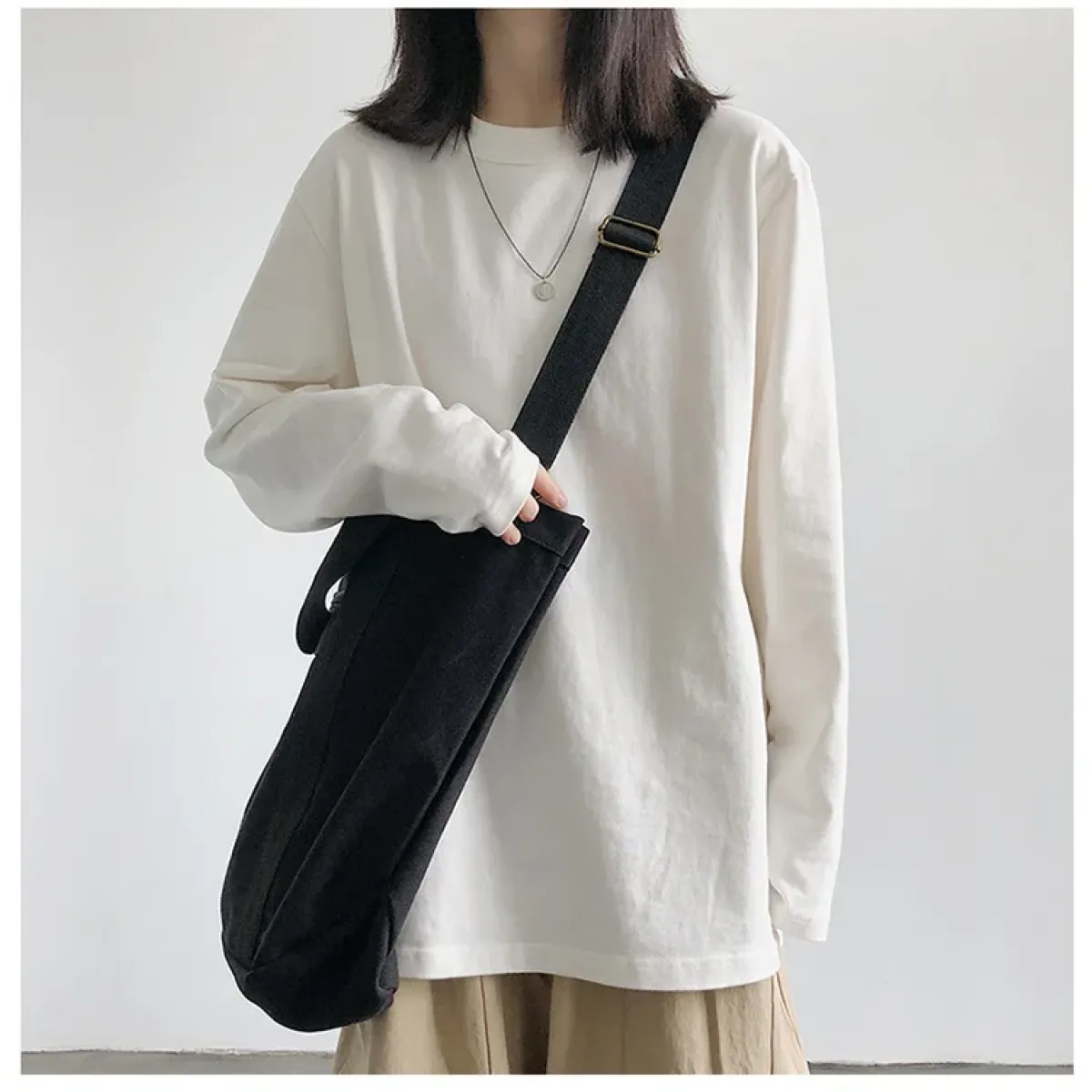 Y2K Oversized Long Sleeve White Tee - T-Shirts - T-Shirt - 1