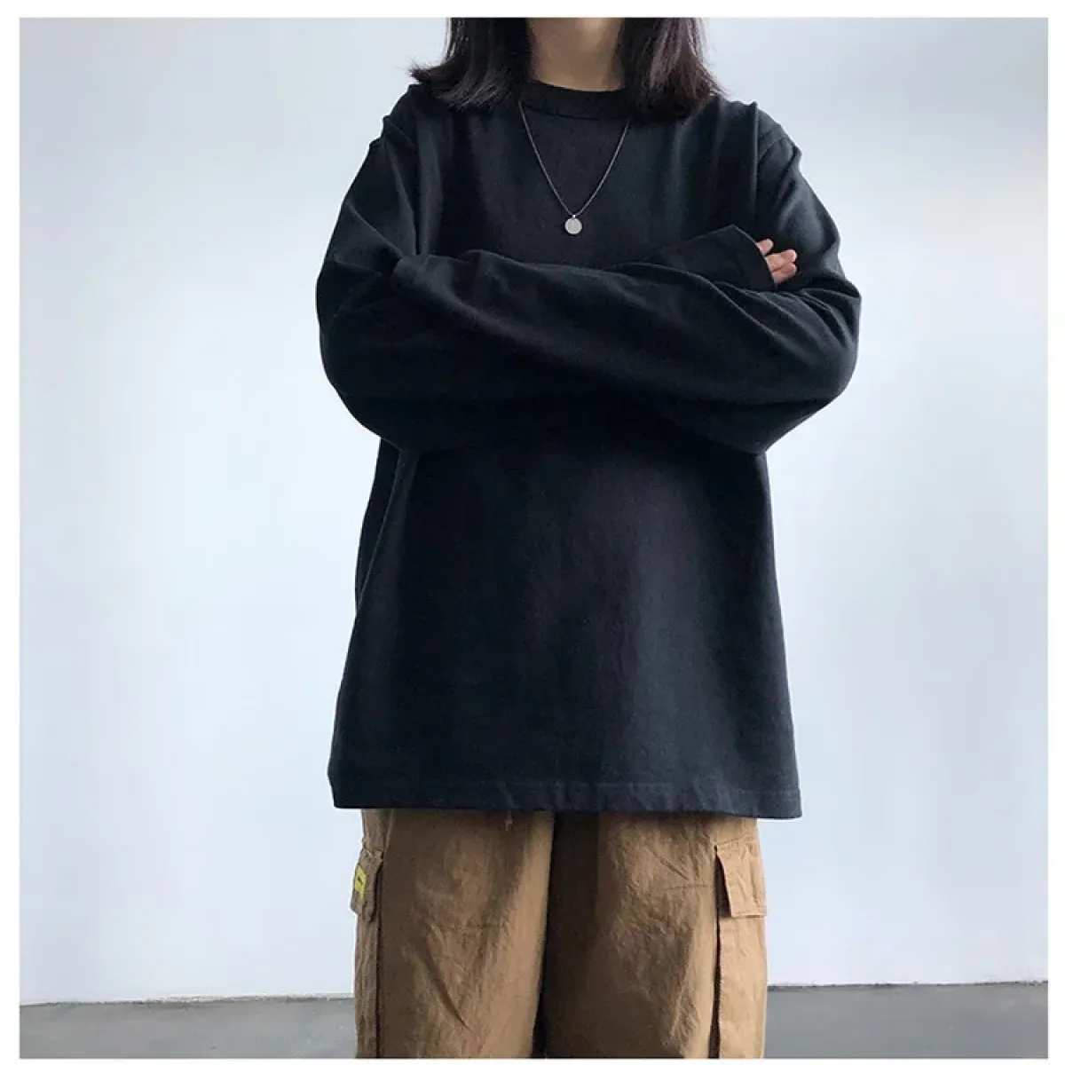 Y2K Oversized Long Sleeve White Tee - T-Shirts - T-Shirt - 10