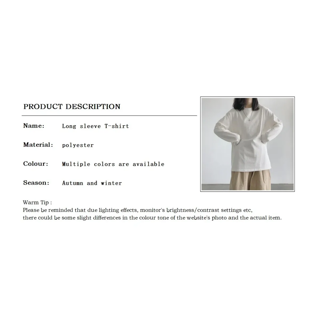 Y2K Oversized Long Sleeve White Tee - T-Shirts - T-Shirt - 2