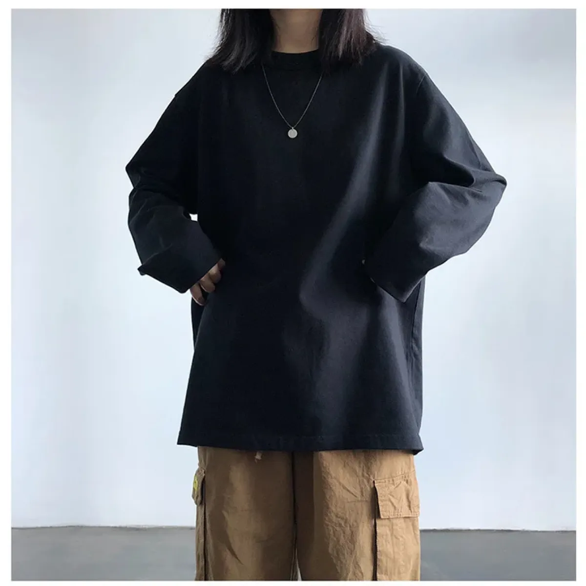 Y2K Oversized Long Sleeve White Tee - T-Shirts - T-Shirt - 9