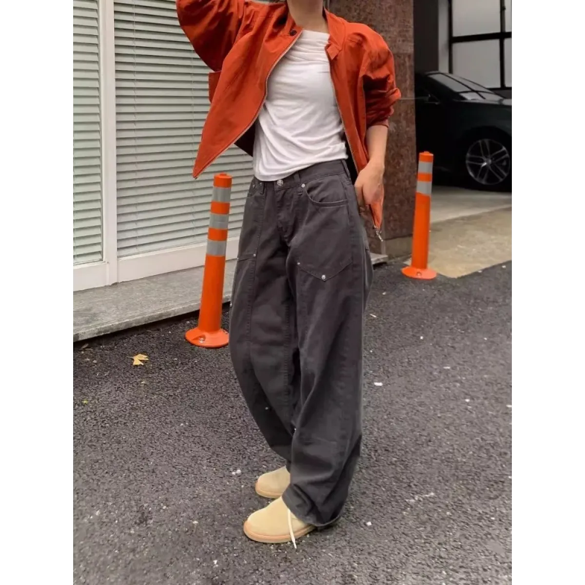 Y2K Rivet Wide Leg Cargo Pants - Bottoms - Cargo Pants - 4