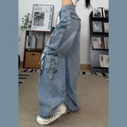 Y2K Cargo Pocket Wide Leg Jeans - Bottoms - Jeans - 4