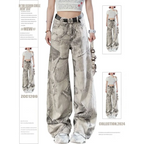 Y2K Tie-Dye Wide Leg Jeans with High Waist - Bottoms - Jeans - 1