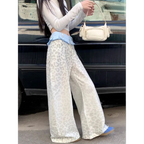 Y2K Leopard Patchwork Wide Leg Pants - Bottoms - Pants - 3