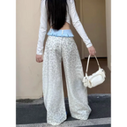 Y2K Leopard Patchwork Wide Leg Pants - Bottoms - Pants - 4