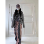 Y2K Patchwork Nylon Wide Leg Pants - Bottoms - Pants - 5