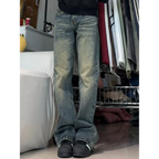 Y2K Retro Washed High Waist Straight Jeans - Bottoms - Jeans - 1