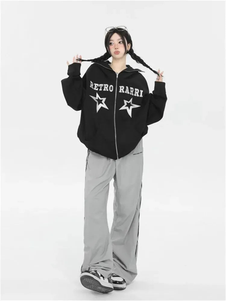 Y2K Women Streetwear Techwear Cargo Korean Harajuku Parachute Track Pants Men Tech Sweatpants Wide Leg Joggers Trousers