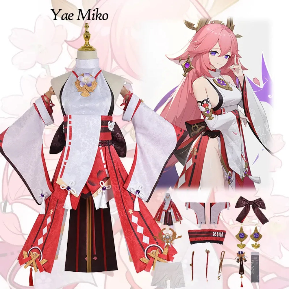 Yae Miko Cosplay Costume - Genshin Impact - Dresses - 1