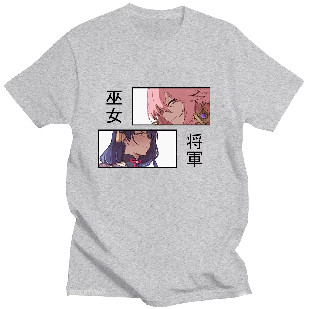 Yae Miko ’Shrine Maiden’ & Raiden Shogun ’General’ Genshin Impact T-Shirt - T-Shirts - T-Shirts - 2024 - 6