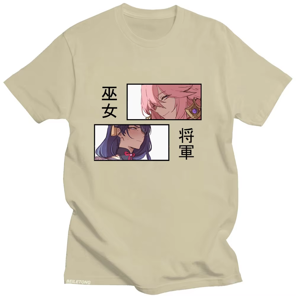 Yae Miko ’Shrine Maiden’ & Raiden Shogun ’General’ Genshin Impact T-Shirt - T-Shirts - T-Shirts - 2024 - 4