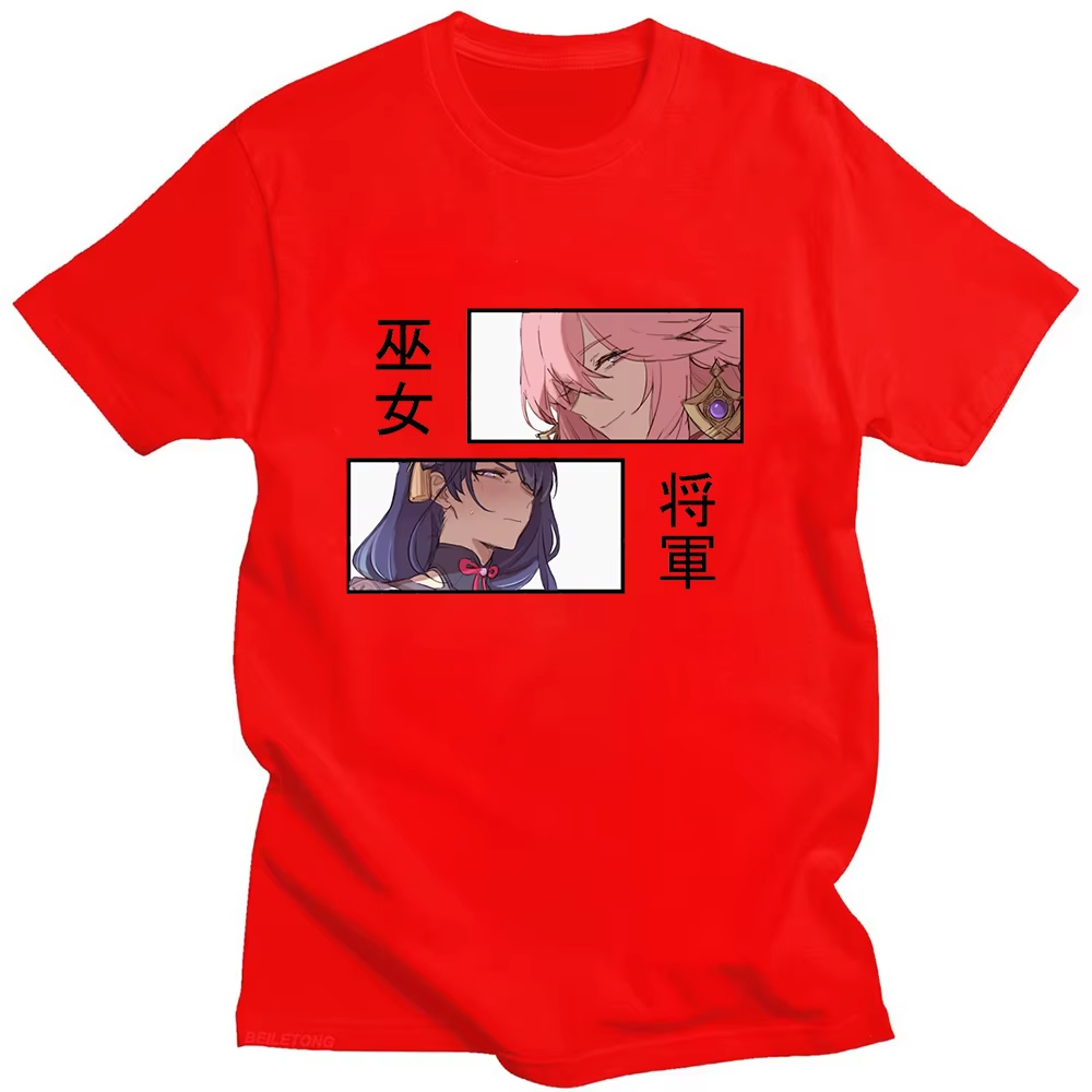 Yae Miko ’Shrine Maiden’ & Raiden Shogun ’General’ Genshin Impact T-Shirt - T-Shirts - T-Shirts - 2024 - 5