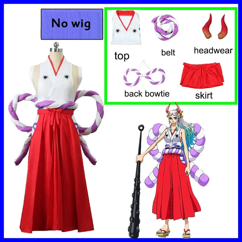 One Piece Yamato Cosplay - Kimono Uniform & Wig - Costume / S / One Piece - Anime - Costumes - 7 - 2024