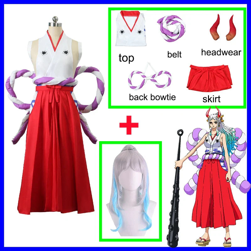 One Piece Yamato Cosplay - Kimono Uniform & Wig - Costume wig / 2XL / One Piece - Anime - Costumes - 8 - 2024