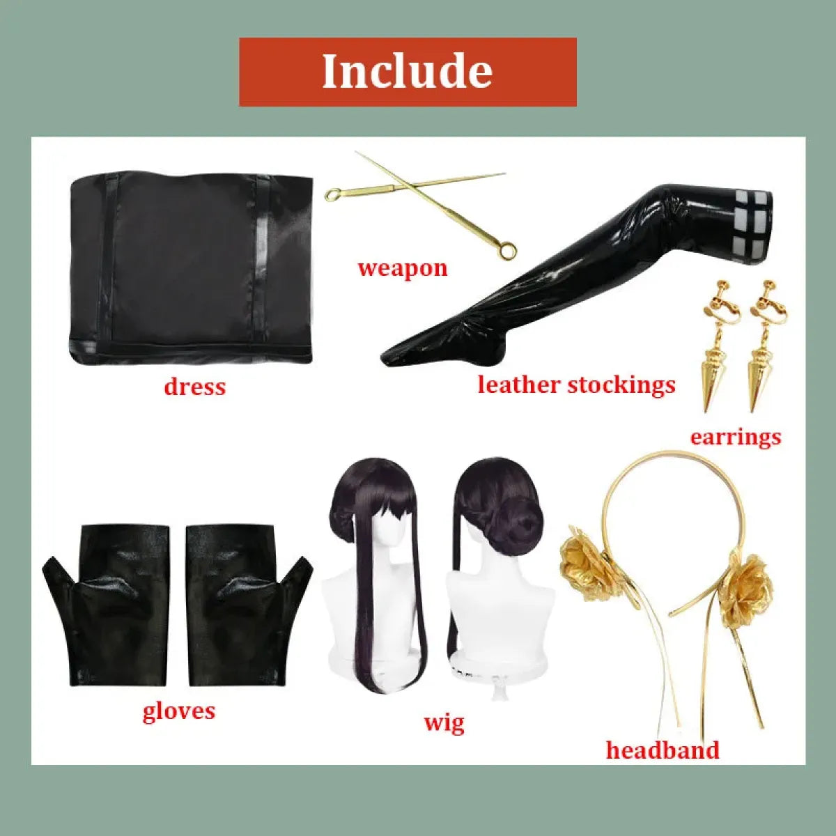 Yor Forger Spy x Family Full Cosplay Set - Dresses - Cosplay - 7