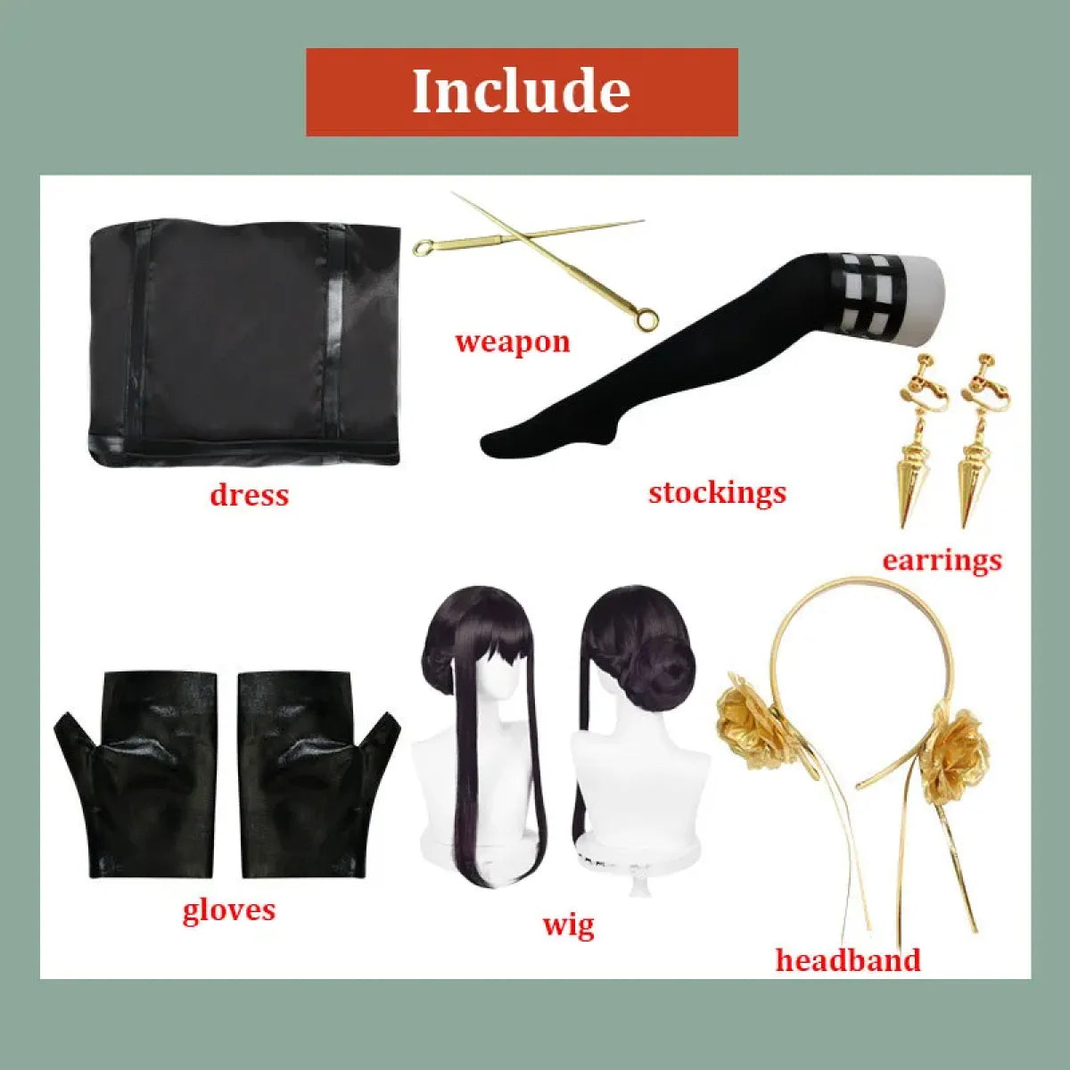 Yor Forger Spy x Family Full Cosplay Set - Dresses - Cosplay - 8