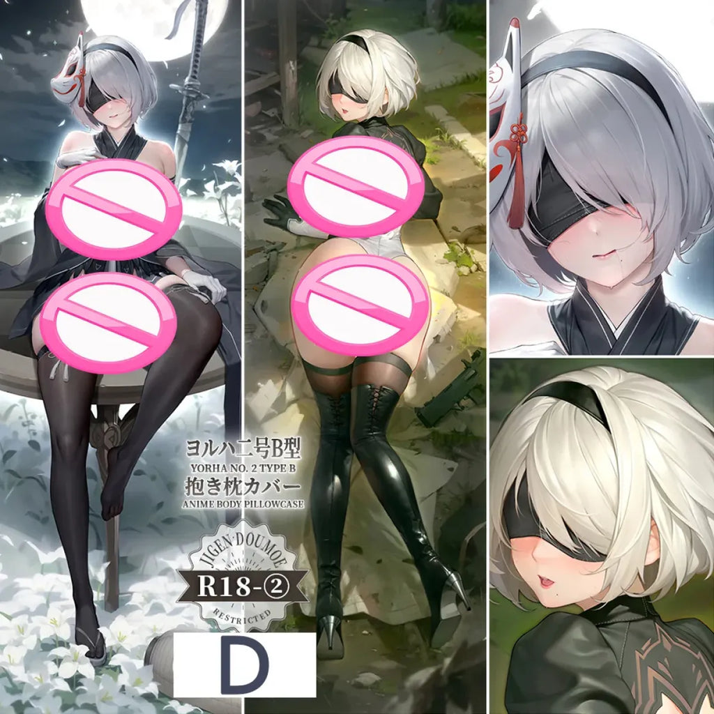 NieR: Automata YoRHa 2B Dakimakura – 2WAY Hugging Body Pillow Case - Dakimakura - Dakimakuras - 10