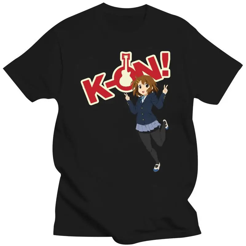 K-On! Yui Hirasawa T-Shirts - Crewneck Pure Cotton Tees - Black / M - T-Shirts - Shirts & Tops - 1 - 2024