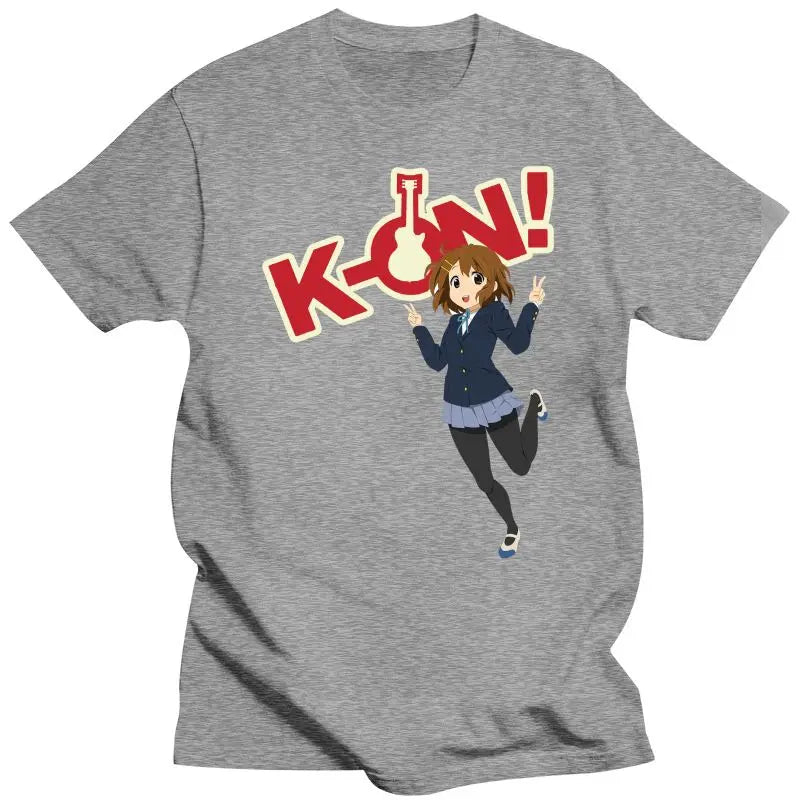 K-On! Yui Hirasawa T-Shirts - Crewneck Pure Cotton Tees - Gray / S - T-Shirts - Shirts & Tops - 3 - 2024