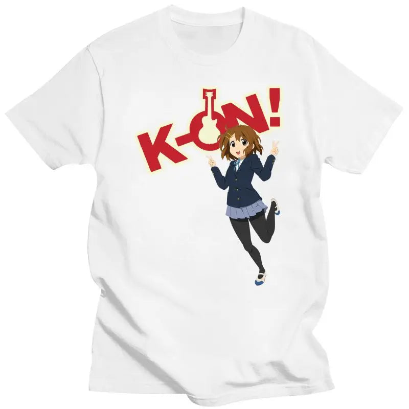 K-On! Yui Hirasawa T-Shirts - Crewneck Pure Cotton Tees - White / L - T-Shirts - Shirts & Tops - 9 - 2024