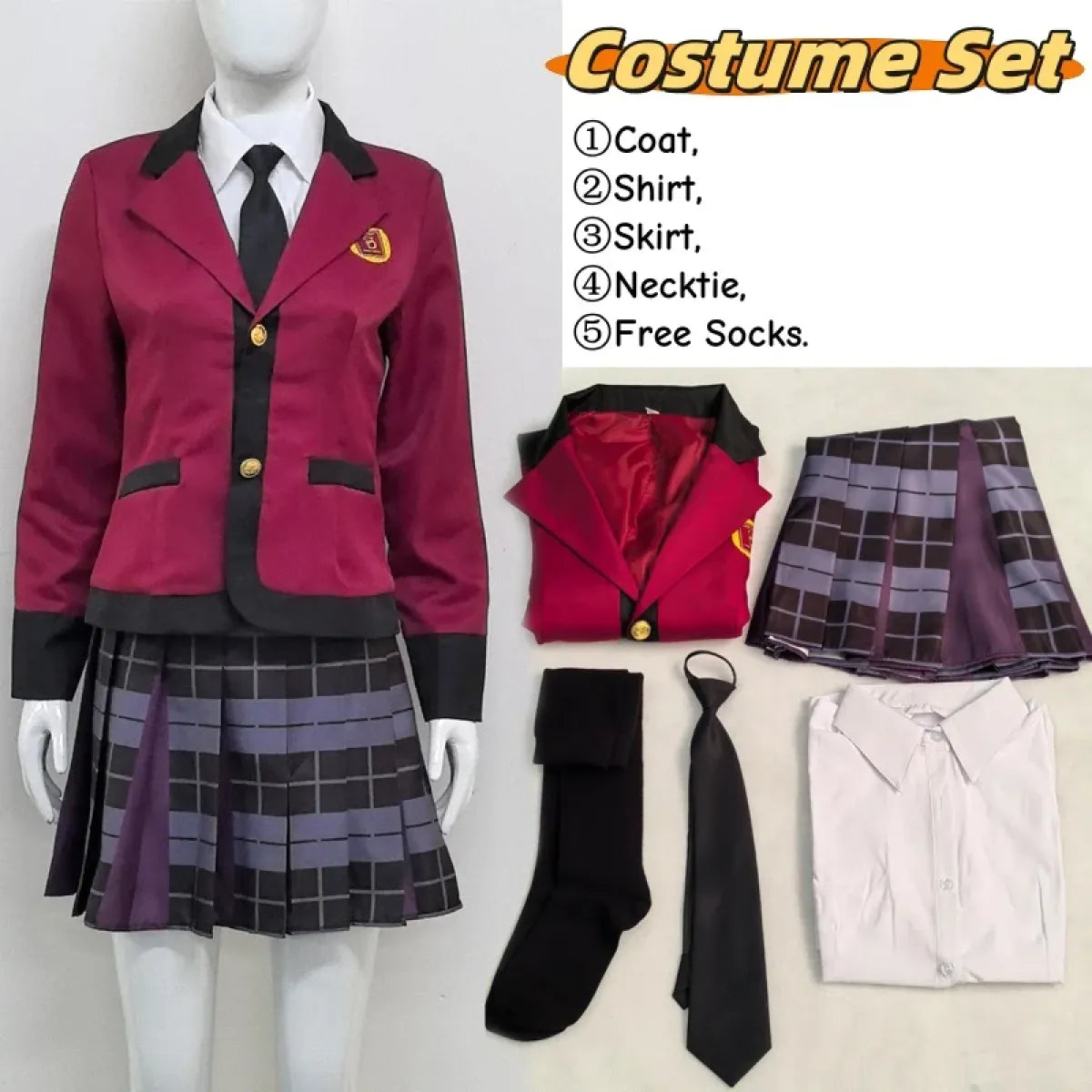 Yumeko Jabami School Uniform Cosplay Set - Anime - Cosplay - 7