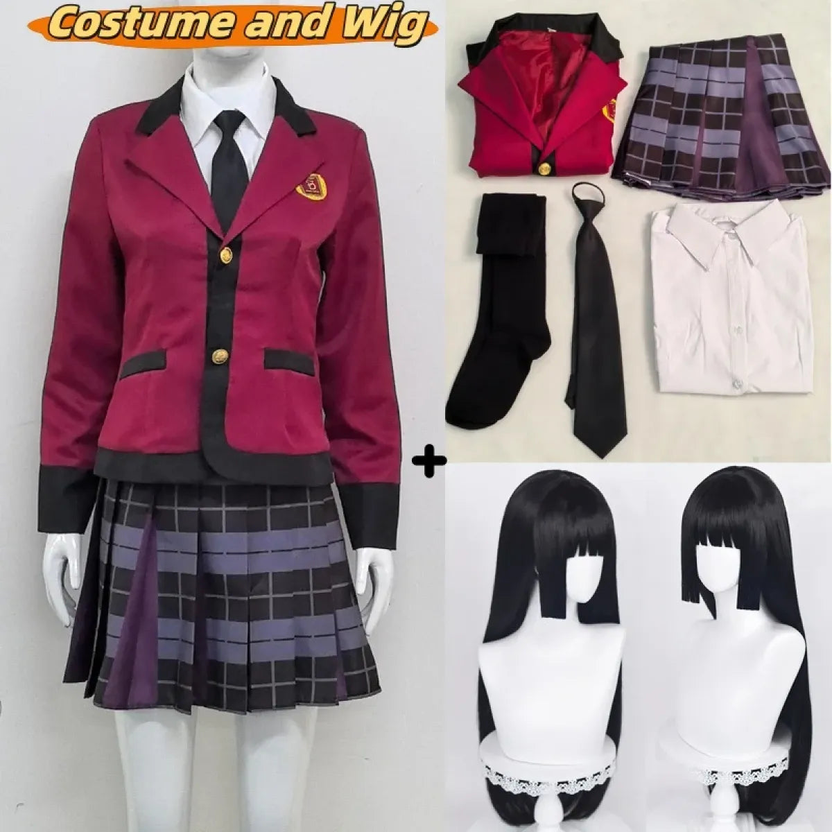 Yumeko Jabami School Uniform Cosplay Set - Anime - Cosplay - 9