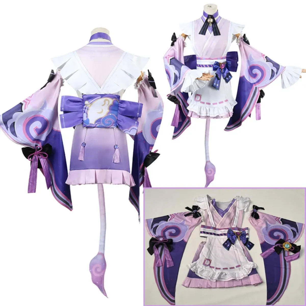 Genshin Yumemizuki Cosplay Kimono – Kawaii Fantasy Dress Set - All Dresses - Sets - 2