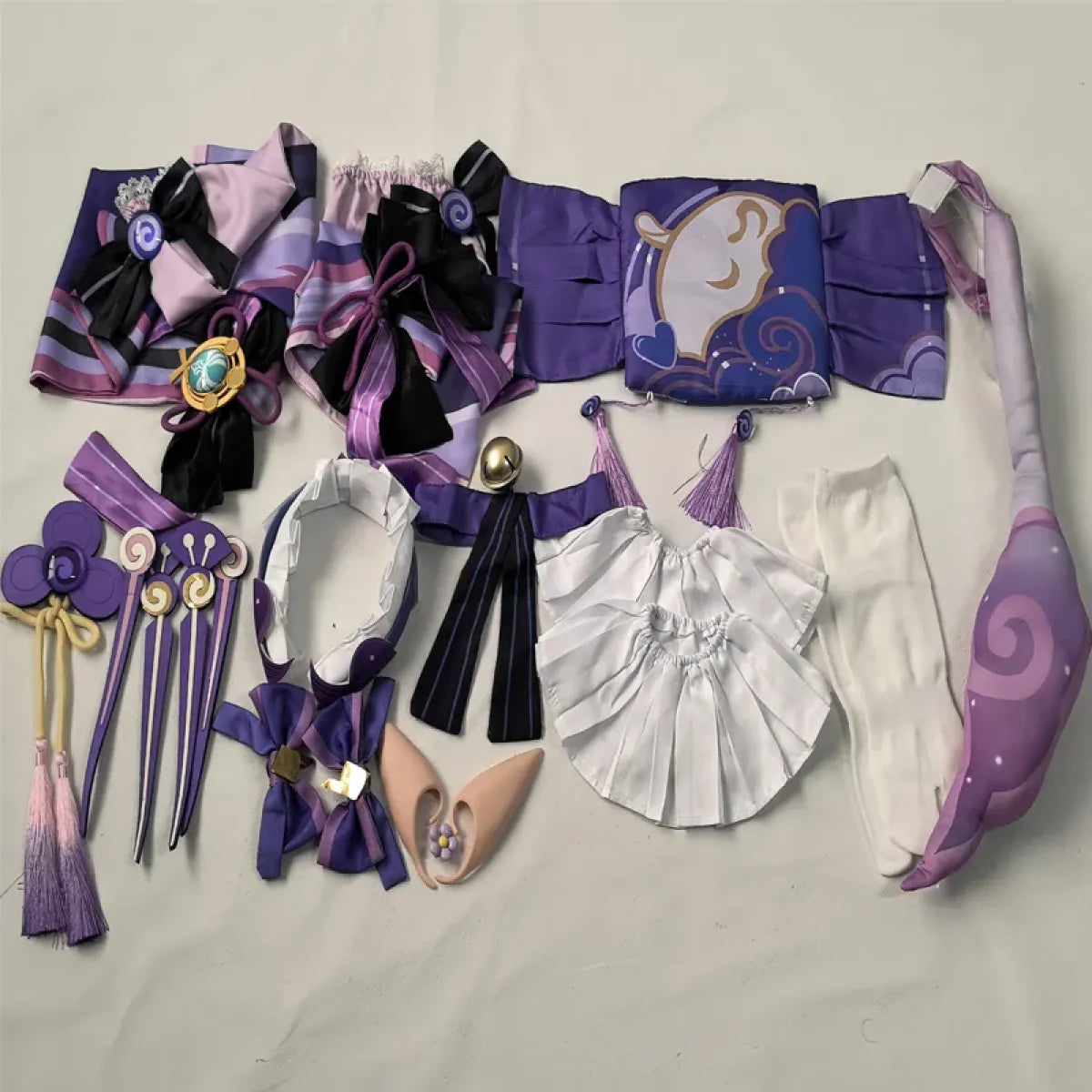 Genshin Yumemizuki Cosplay Kimono – Kawaii Fantasy Dress Set - All Dresses - Sets - 5