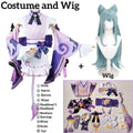 Genshin Yumemizuki Cosplay Kimono – Kawaii Fantasy Dress Set - All Dresses - Sets - 9